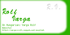 rolf varga business card